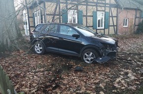 Polizeiinspektion Celle: POL-CE: Betrunkener Autofahrer landet im Vorgarten