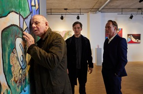 "Die Frau in Blau" am 21. Januar im Ersten / Joachim Kr&oacute;l und Jonas Nay in einem Film von Rainer Kaufmann