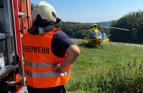 Feuerwehr Sprockhövel: FW-EN: Zwei Rettungshubschrauber-Einsätze und abgerissene Stromleitung