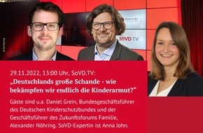 Sozialverband Deutschland (SoVD): SoVD.TV: Deutschlands große Schande - wie bekämpfen wir endlich die Kinderarmut?