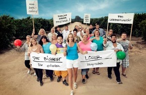 SAT.1: 100 Kilo in einer Woche: Kickbox-Weltmeisterin Dr. Christine Theiss treibt "The Biggest Loser"-Kandidaten zu Höchstleistungen an - ab Mittwoch, 8. Januar 2014, um 20.15 Uhr in SAT.1 (FOTO)