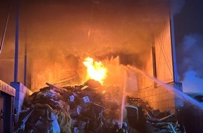 Polizeidirektion Landau: POL-PDLD: Edenkoben - Brand auf Wertstoffhof