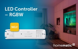eQ-3 AG: Der Homematic IP LED Controller – RGBW macht das Licht zum Highlight in jedem Zuhause