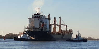 Wasserschutzpolizeiinspektion Oldenburg: WSPI-OLD: Notankerung eines Seeschiffes auf der Unterweser