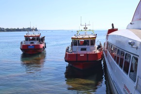FW Konstanz: Schiffsunfall am Konstanzer Hafen