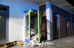 Polizeipräsidium Hamm: POL-HAM: Brand in Bücher-Telefonzelle