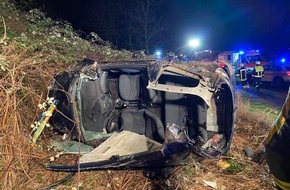 Polizeidirektion Wittlich: POL-PDWIL: Schwerer Verkehrsunfall mit 4 verletzten Personen