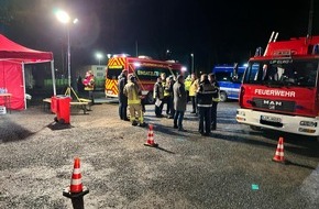 Freiwillige Feuerwehr Lage: FW Lage: Bombenfund bei Kanalarbeiten - 02.02.2022 - 16:30 Uhr