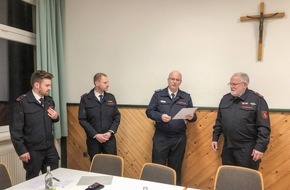 Freiwillige Feuerwehr Olsberg: FF Olsberg: Generalversammlung der Löschgruppe Olsberg - Brunskappel