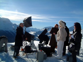 Le panorama de l&#039;Engadine comme décor pour une vedette mondiale