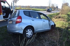 Kreispolizeibehörde Herford: POL-HF: Unfall unter dem Einfluss von Betäubungsmitteln- Verursacher leicht verletzt