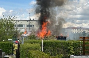 Polizeipräsidium Westpfalz: POL-PPWP: Brand einer Gartenlaube