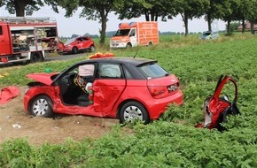 Polizei Minden-Lübbecke: POL-MI: Drei Personen bei Verkehrsunfall in Hille verletzt