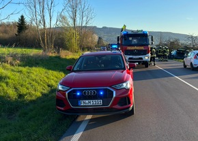 KFV Bodenseekreis: Zwei Verletzte nach Frontalzusammenstoß auf B33 bei Markdorf