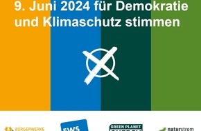 Green Planet Energy: Am 9. Juni Demokratie und Klimaschutz wählen – gemeinsamer Aufruf zur Europawahl