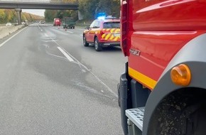 Freiwillige Feuerwehr Alpen: FW Alpen: Ölspur auf der A57