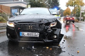 Polizei Rheinisch-Bergischer Kreis: POL-RBK: Bergisch Gladbach - Hoher Sachschaden und zwei Verletzte in Heidkamp