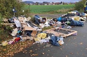 Polizeiinspektion Hameln-Pyrmont/Holzminden: POL-HM: Illegale Müllentsorgungen im Bereich Hessisch Oldendorf - Verursacher ermittelt