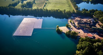 Erdgas Südwest: Presseinformation: Größte schwimmende PV-Anlage Deutschlands feiert Einjähriges