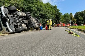 Feuerwehr Gladbeck: FW-GLA: LKW-Unfall mit einer verletzten Person