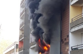 Feuerwehr Frankfurt am Main: FW-F: Wohnungsbrand in Nieder-Eschbach, Ben-Gurion-Ring