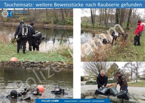 POL-HAM: Tauchereinsatz am Cappenberger See - Polizei findet weitere Beweismittel nach Raubserie