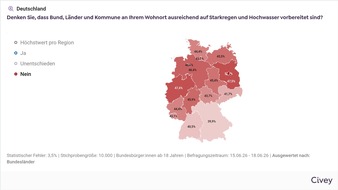 Bund f&uuml;r Umwelt und Naturschutz Deutschland e.V. (BUND): F&uuml;nf Jahre Ahrtalflut: BUND-Umfrage zeigt gro&szlig;e Sorge vor zu wenig Hochwasserschutz / Fast die H&auml;lfte der Befragten f&uuml;hlt sich von Bund, L&auml;ndern und Kommunen nicht ausreichend gesch&uuml;tzt