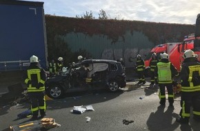 Feuerwehr Schwelm: FW-EN: Schwerer Verkehrsunfall auf der BAB A1
