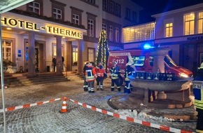 Kreisfeuerwehrverband Calw e.V.: KFV-CW: Hotel in Bad Teinach wegen Kabelbrand evakuiert /Schmorbrand in Wand des Dampfbades