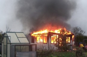Polizeiinspektion Stralsund: POL-HST: Laube in Stralsund durch Brand vollständig zerstört