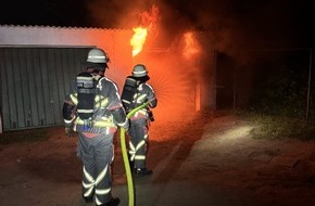 Feuerwehr Norderstedt: FW Norderstedt: Garagenbrand im Glashütter Weg