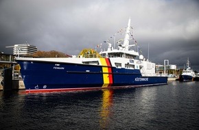 Hauptzollamt Kiel: HZA-KI: Zollschiff "Fehmarn" feierlich getauft und in Dienst gestellt / Neues Einsatzschiff mit LNG-Antrieb