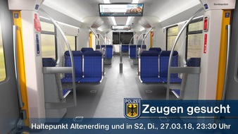Bundespolizeidirektion München: Bundespolizeidirektion München: Aggressiver Reisender in S2 - Körperliche Auseinandersetzungen an Haltepunkt und in S-Bahn - Zeugen gesucht