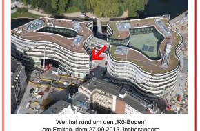 Polizei Düsseldorf: POL-D: Brandstiftung "Kö-Bogen" - Plakat zum heutigen Pressetermin