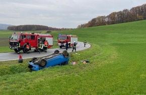 Polizeidirektion Kaiserslautern: POL-PDKL: Auto auf L 386 überschlagen