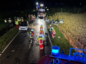 KFV Bodenseekreis: Drei Schwerverletzte nach Frontalzusammenstoß