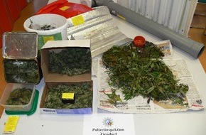 Polizeipräsidium Mittelfranken: POL-MFR: (2156) Ca. ein Kilogramm Cannabis sichergestellt