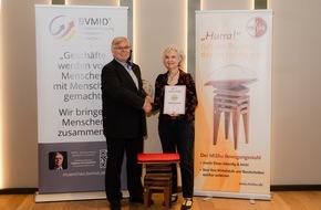 BVMID - Bundesvereinigung Mittelstand in Deutschland: Gabriele Wander erhält Auszeichnung für MiShu: Ein innovativer Ansatz gegen Rückenschmerzen