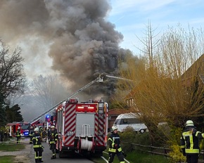 FW Celle: Geb&auml;udebrand in Bostel - Abschlussmeldung / Gesamtbericht!