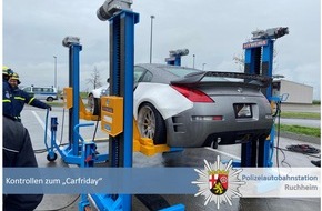 Polizeidirektion Neustadt/Weinstraße: POL-PDNW: Polizeiautobahnstation Ruchheim - "Carfriday" - Tuning Kontrollen auf der A61