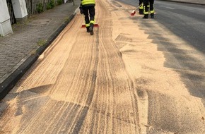 Feuerwehr Mettmann: FW Mettmann: Ausgedehnte Ölspur im gesamten Kernstadtgebiet
