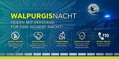 Polizeipr&auml;sidium S&uuml;dosthessen: POL-OF: Streiche statt Straftaten: Polizei gibt Hinweise f&uuml;r eine sichere Walpurgisnacht Nacht