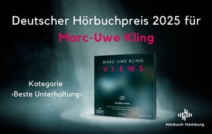 Hörbuch Hamburg: Deutscher Hörbuchpreis 2025 für Marc-Uwe Kling: »VIEWS« ist ›Beste Unterhaltung‹