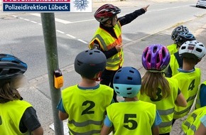 Polizeidirektion Lübeck: POL-HL: HL-OH / Jugendverkehrsschule - Präventionsstelle der Polizeidirektion Lübeck übt auch in den Ferien