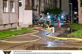 Feuerwehr München: FW-M: Kellerbrand sorgt für Großbrand (Hasenbergl)