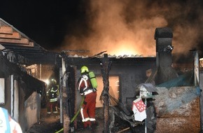 Kreisfeuerwehrverband Pinneberg: FW-PI: Uetersen: Brennt Schuppen in der Innenstadt