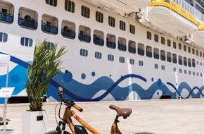 AIDA Cruises: AIDA Pressemeldung: Auch beim Landausflug nachhaltig unterwegs – mit Fahrrädern aus nachwachsendem Rohstoff
