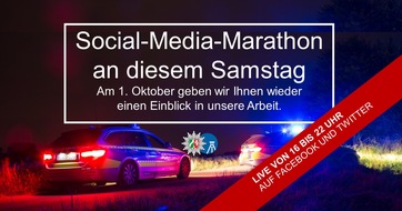 Polizei Bochum: POL-BO: #Polizei110: Social-Media-Marathon am 1. Oktober
