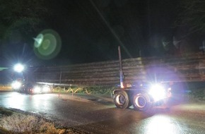 Polizeipräsidium Trier: POL-PPTR: Autobahnunterführung stoppt zu hohen Fahrzeug-Transporter und immer wieder Überladungen