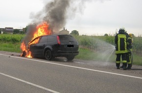 Polizeidirektion Neustadt/Weinstraße: POL-PDNW: Neustadt)PKW-Brand